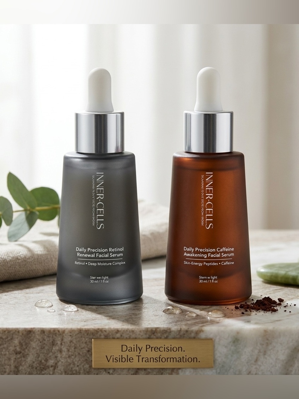 Inner-Cells Daily Precision Retinol Facial Serum & Caffeine Awakening Serum